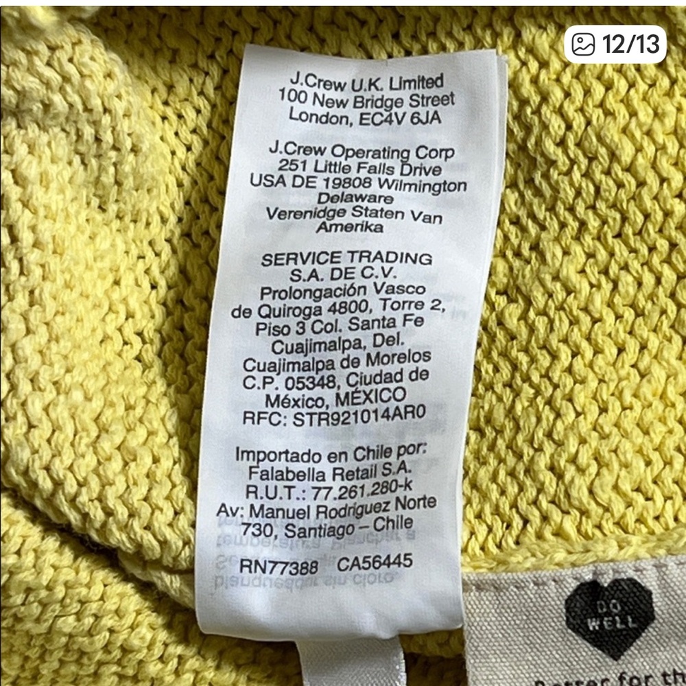 Madewell Cream and Soft Yellow Ombre Knit Style #AM300 Cropped Top Size S - Picture 13 of 16